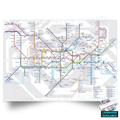 London Underground Tube Map Educational Picture Poster Print A5 A4 A3