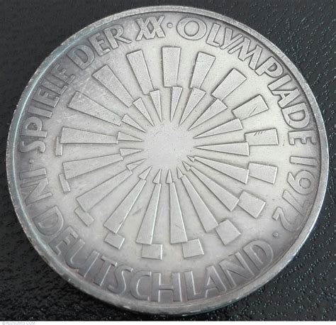 10 Mark 1972 G Munich Olympic Games Federal Republic Commemorative 1952 1989 Germany