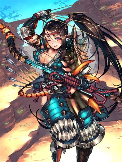 Anime Picture Search Engine Girl Armor Highres Monster Hunter Solo