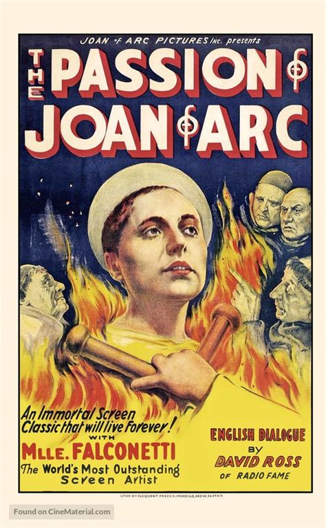 La Passion De Jeanne Darc 1928 Movie Poster
