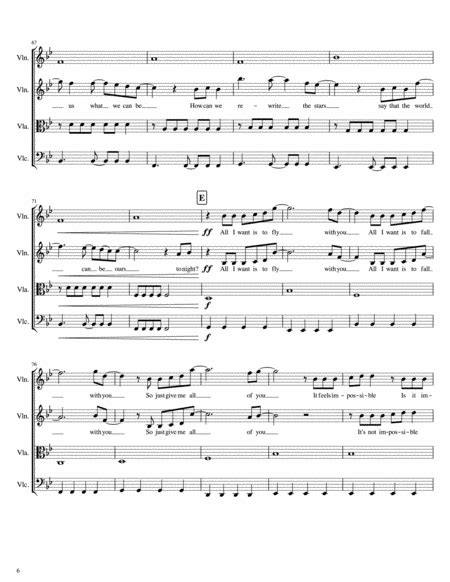 Rewrite The Stars From The Greatest Showman Free Music Sheet