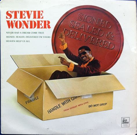 P And C Stevie Wonder Signed Sealed And Delivered 1970