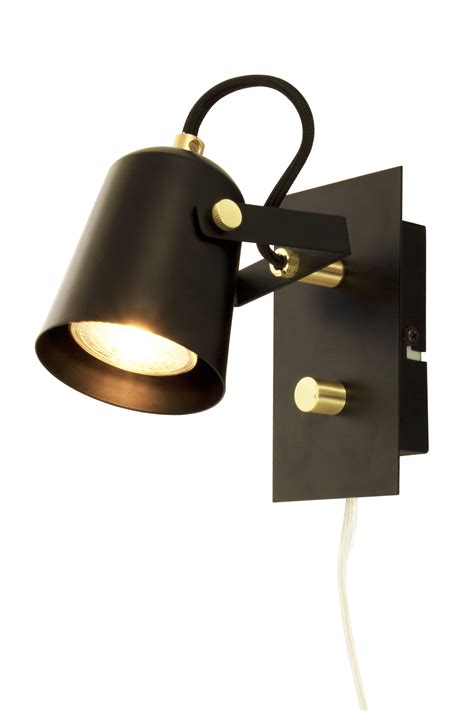 aneta lighting vägglampa metz svart vägglampor