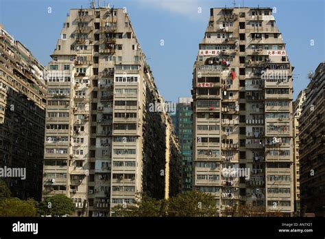 Old Residential Buildings Hong Kong China Stock Photo 5041696 Alamy