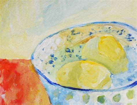 Lemons Art Print Lemons In A Bowl Print Of Original Painting Etsy