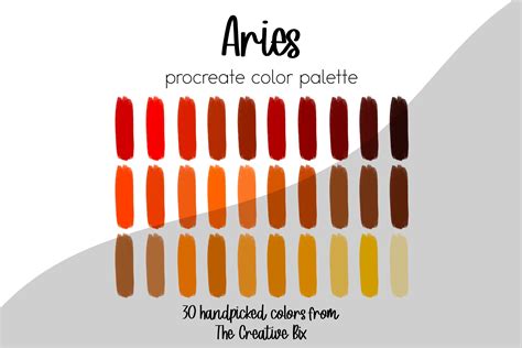 Aries Color Palette For Procreate Only Works In The App Procreate