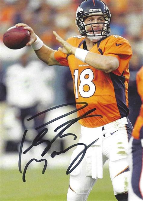 Peyton Manning Autographed Signed Denver Broncos Football Photo