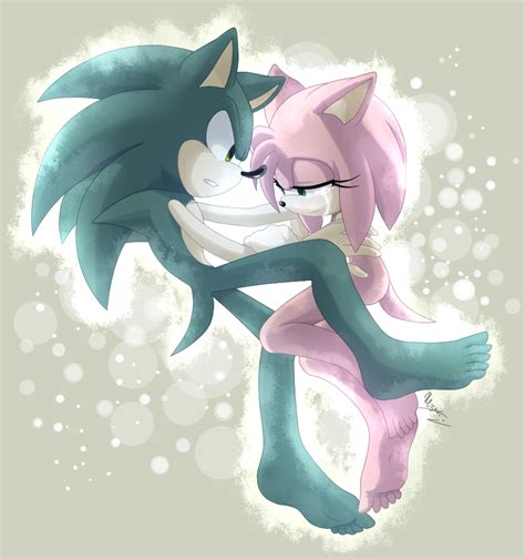 Sonamy By Myly14 On Deviantart Sonic And Amy Sonic Art Amy The Hedgehog