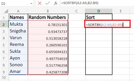 Randomize A List In Excel Javatpoint