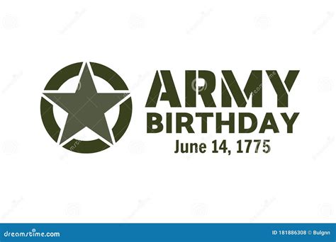 Us Army Birthdays Holiday Concept Template For Background Banner