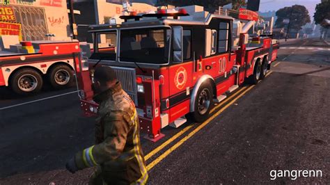 Wip Gta5 2014 Seagrave Tower Ladder Responding To A Working Fire