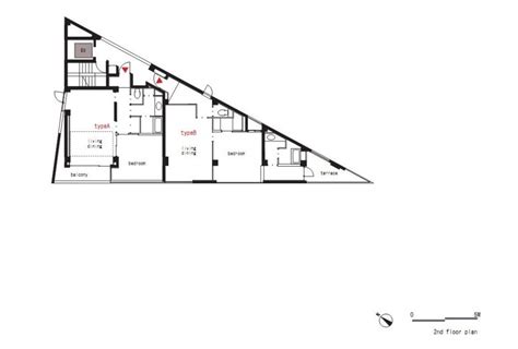 Triangular Architectural Layout Building Design Residential Building