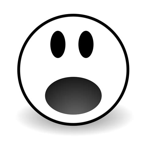 Scared Face Clipart Black And White Clip Art Library
