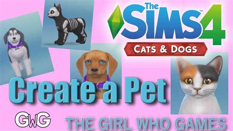 The Sims 4 Cats And Dogs Create A Pet Youtube