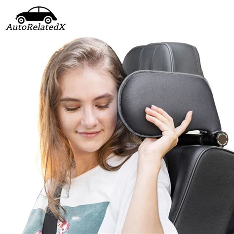 Car Seat Headrest Pillow Cloth Neck Support Pillow Side Head Support Travel Sleeping Cushion For