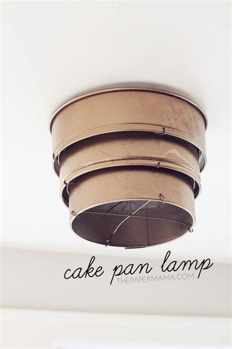 This whole setting can be suspended from the ceiling. Cake Pan Lamp Shade DIY! | Ceiling lamp shades, Ceiling ...