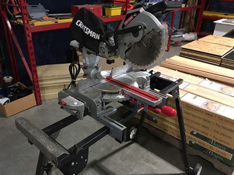 Craftsman 10 Sliding Compound Miter Saw With Laser Trac And Stand