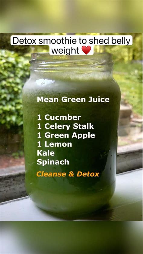 Detox Smoothie To Shed Belly Weight ♥️ Pinterest