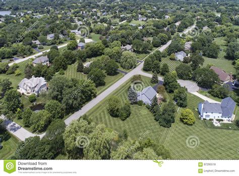 Suburban Neighborhood Aerial Stock Photo Image Of Pattern