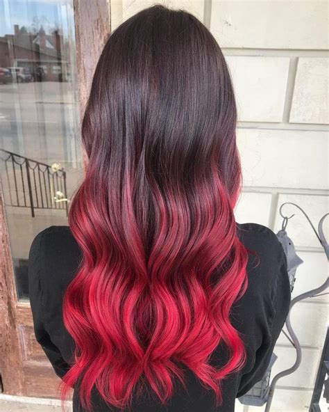 10 Popular Red And Black Hair Colour Combinations Black Hair Ombre