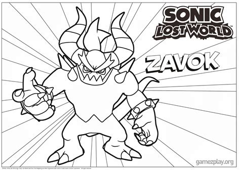Sonic Lost World Coloring Pages Sketch Coloring Page