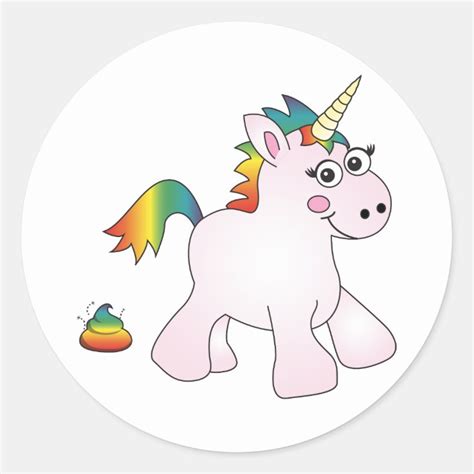 Unicorn Rainbow Poop Stickers