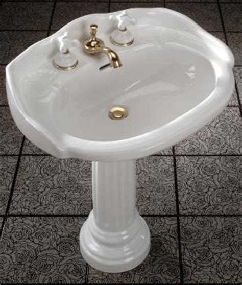 The old one had two screws in the bottom but this one doesn't. Installing a Pedestal Sink | LoveToKnow