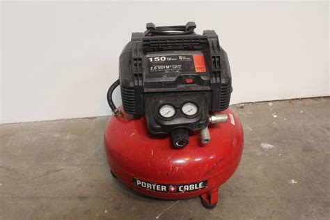 The porter cable air compressors are advertised under their original name. Porter Cable Air Compressor | Property Room