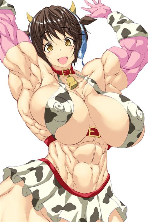 Rule 34 Abs Breasts Brown Eyes Brown Hair Busty Cow Accoutrements Cow