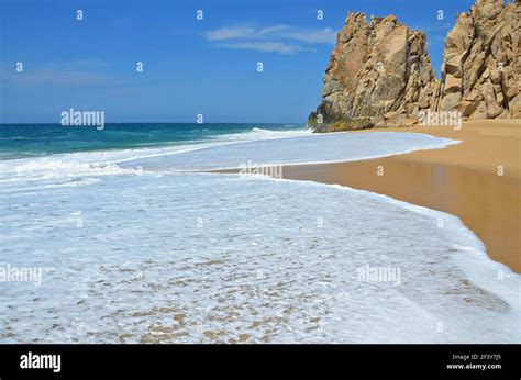 Seascape With Scenic View Of Playa Del Amor A Hidden Sandy Beach Of
