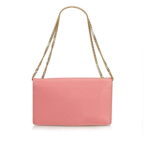 Chloe Pink Leather Chain Shoulder Bag For Sale At 1stdibs