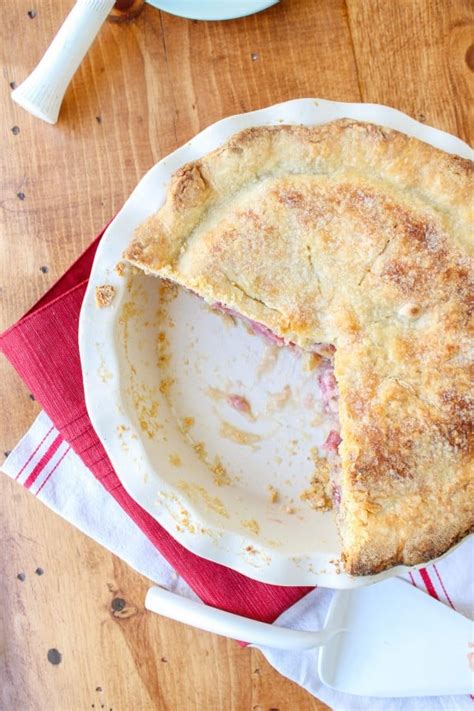 Rhubarb Custard Pie Recipe The Food Charlatan