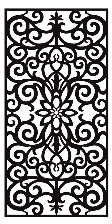 An Intricate Design In Black And White With Swirls On The Edges To