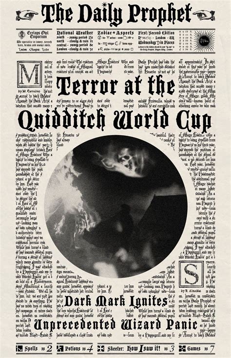 Profeta Diário O Caldeirão Saltitante The Hopping Pot Harry Potter Quidditch Poster Harry