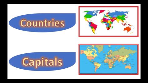 List Of Countries And Their Capitals Part I Youtube