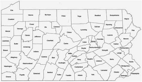 Map of Pennsylvania Counties - Free Printable Maps