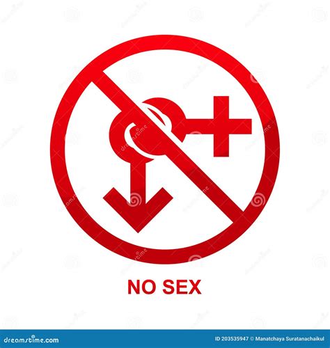 No Sex Sign Isolated On White Background Stock Vector Illustration Of