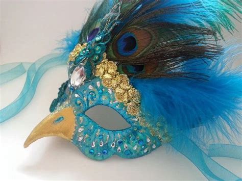 Birds Mask Stunning Peacock Mask Masquerade Party Masks By MasksbyDebbsElliman On