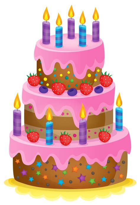 Rainbow Cake Clip Art Birthday Cake Clip Art Image Birthday Cake