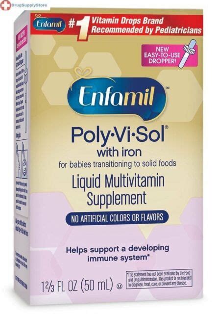 Enfamil Poly Vi Sol Multivitamin Supplement Drops With Iron For