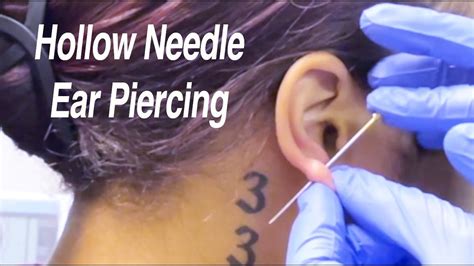 Hollow Needle Ear Piercing Youtube