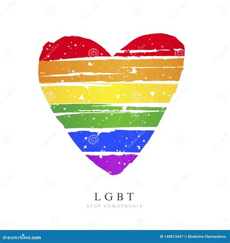 Lgbt Flag In The Form Of A Big Heart Vector Illustration Stock Vector Illustration Of Lesbian