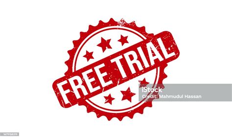 Free Trial Rubber Stamp Seal Vector Stock Illustration Download Image