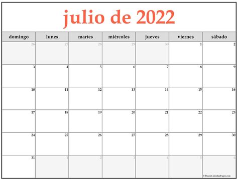 Calendario Julio 2022 Para Imprimir Gratis Una Casita De Papel Gambaran