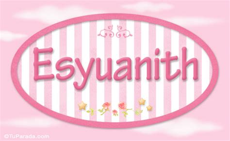 Esyuanith Nombre Decorativo Tarjetas De Niñas Nombres Imágenes