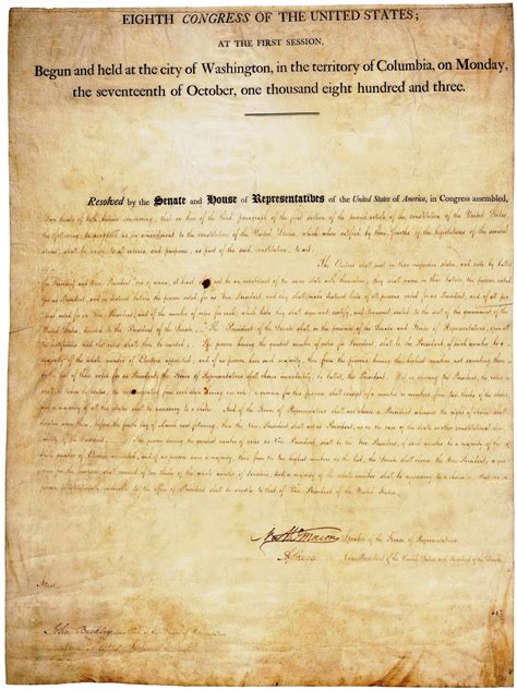 United States Constitution And Citizenship Day 12th Amendment