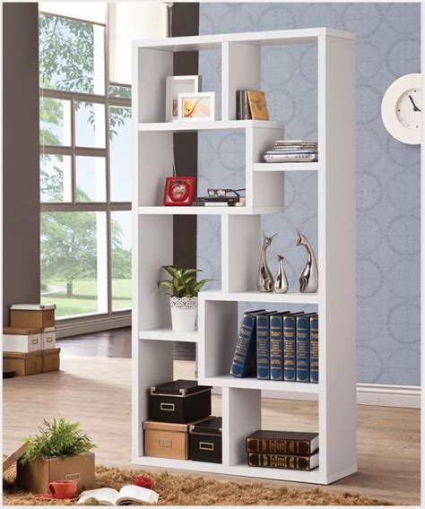 Coaster Company Interlocking 8 Shelf Wood White Bookcase For Home
