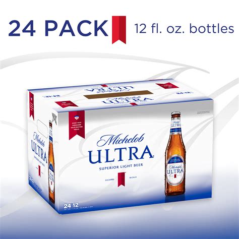 Michelob Ultra Light Beer 24 Pack Beer 12 Fl Oz Bottles 42 Abv