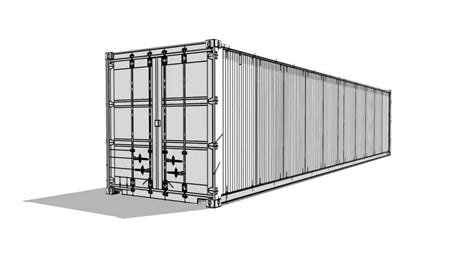 Shipping Container 40ft 3d Warehouse
