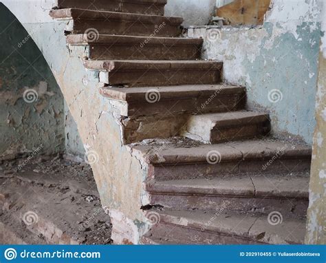 Ruined Staircase In An Old Castle Or House Stock Image Image Of